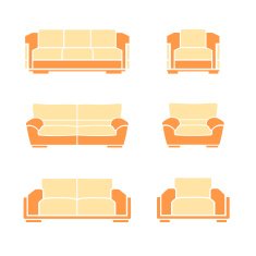 Set of sofas and armchairs N5