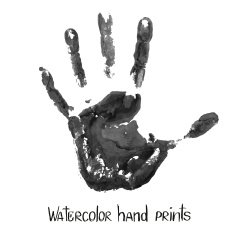 Watercolor hand print N2
