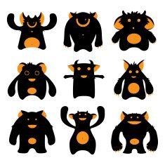 Cartoon cute monsters N6