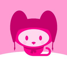 Cute kitten with cap and scarf - vector