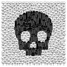 Save the forests concept Skull