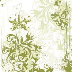 vintage flowers ornament on grunge background