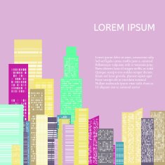 Abstract Skyline City Vector N4
