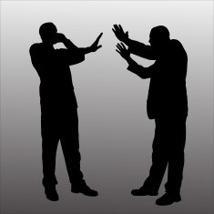 Vector silhouette of businessman N135