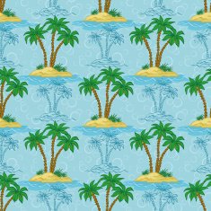 Seamless pattern palm trees N6