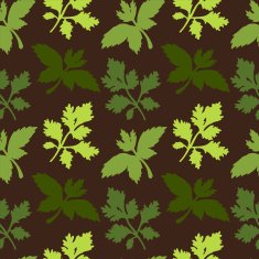 Seamless pattern with silhouettes leafs N2