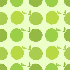 Seamless pattern with silhouettes apples N2