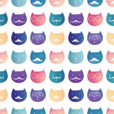 Seamless vector pattern with cats N2