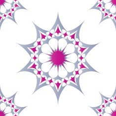 flower and star combined ornamental seamless pattern N2