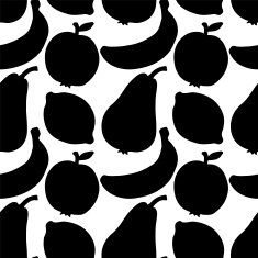 Seamless pattern with silhouettes fruits N4