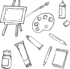 vector silhouettes of the elements art