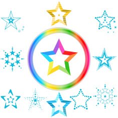Star icons and logos collection N2