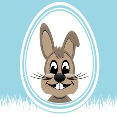 easter bunny white egg N6