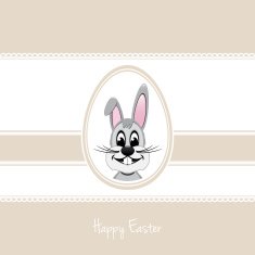 happy easter bunny white egg N5
