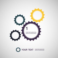 Four vector floral gears