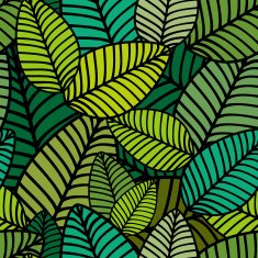 Pattern With Striped Leaves