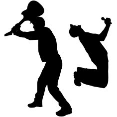 Vector silhouettes of businessmen N24