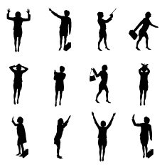 Silhouettes of woman N3