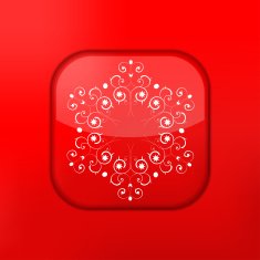 Vector red Snowflake icon Eps10 Easy to edit N4