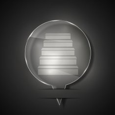 Vector glass ladder icon on gray background Eps 10