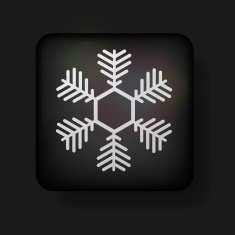 Vector snowflake icon on black background Eps 10 N4