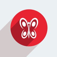 Vector red circle icon on gray background Eps10 N38
