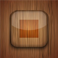 Vector wooden app icon Eps10 N15