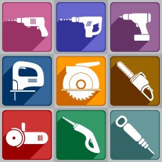 Icons of the electric tools