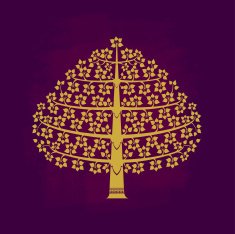 Tree symbol Asia style vector illustration