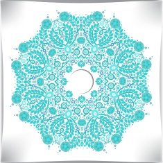 Snowflake invitation card on paper background with lace N2