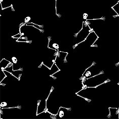 Seamless pattern with skeletons