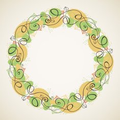 Autumn wreath Seasonal background