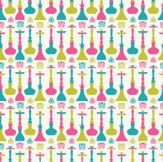 Hookah seamless pattern N3