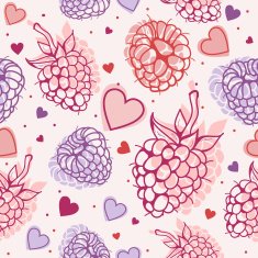 Food seamless flowers and berries N2
