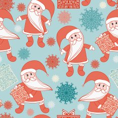 Christmas and New Year retro seamless pattern