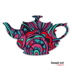 Sign pattern teapot N3