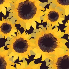 sunflower flower seamless pattern N3