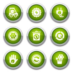 Green ecology buttons N3