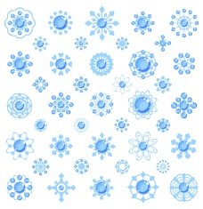 Set of snowflakes N18