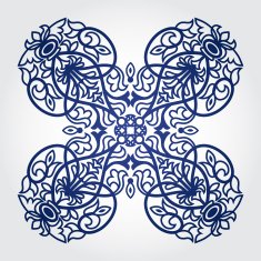 Vector baroque ornament in Victorian style N70