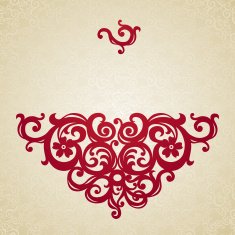 Vector baroque ornament in Victorian style N71