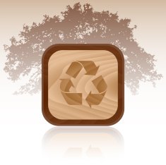Stained Wood Recycle Icon