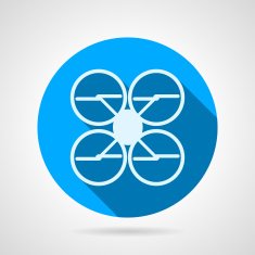Quadrocopter flat vector icon