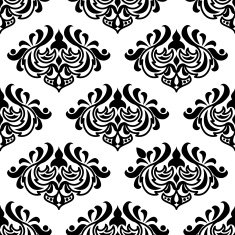 Seamless damask-style floral pattern