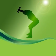Vector silhouette of a man N1061