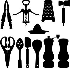 Kitchen Utensils Silhouettes