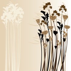 Autumn Background with flowers and plants N2