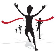 Winning Athlete Silhouette