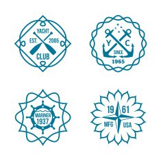Assorted Hipster Logos on White Background N2