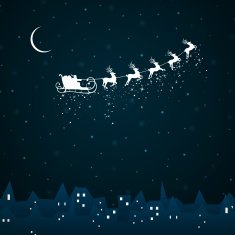 Vector Santa Claus coming to City N3